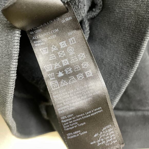 All Saints Rihan Hoody Womens Medium Black Tie Dye Faded Washed Pullover Crop * - Picture 10 of 10